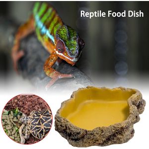 Snake Schildpad Water Simulatie Reptiel Voedsel Schotel Voerbak Feeder Amfibie Gecko Lizard Schildpad Crawler Landschap Hars Huisdieren