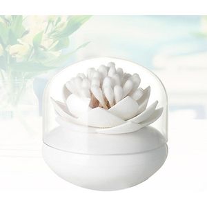 1pcs Lotus Cotton Swab Plastic Holder Toothpick Container for Dining Room Bedroom Livingroom