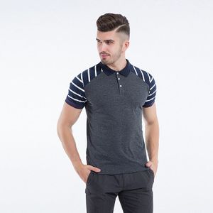 Liseaven mannen Korte mouw Katoenen Slim Fit Polo Shirt Gestreepte Shirt voor Mannen Tops Maat Ml XL 2XL 3XL