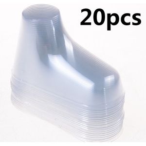 20Pcs 9Cm Plastic Helder Transparant Pvc Over Baby Voeten Display Babyslofjes Schoenen Sokken Showcase Voeten Display Half laarzen Schoenen