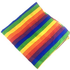 Unisex Rainbow Strepen Bandana Hoofdband Hip Hop Dansen Vierkante Hals Stropdas Hoofd Sjaal Gay Lesbische Party Parade Viering Supplies