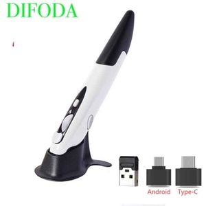 Wireless Mouse Optical Pen Air Mouse Voor Laptops Desktops Tablet Pc 2.4G Office Pen Muis Difoda Batterij Aangedreven 2.4ghz Usb #567
