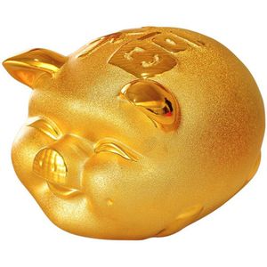 Golden Keramische Varken Bank Spaarpot Chinese Lunar Jaar Van Varken Home Decor Nds