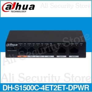 Dahua 4ch Poe Switch DH-S1500C-4ET2ET-DPWR 4CH Ethernet Switch Met 250M Power Transit Afstand Ondersteuning Poe Poe + &amp; Hi-Poe Protocol