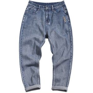 Lappster Mannen Borduren Harembroek Mens Vintage Jeans Broek Streetwear Denim Broek Hip Hop Losse Broek Plus Size Jean