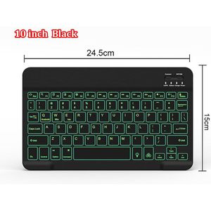 Mini Draadloze Toetsenbord Voor Ipad Tablet Oplaadbare Rgb Backlit Toetsenbord Draadloze Bluetooth Toetsenbord Voor Android Ios Windows