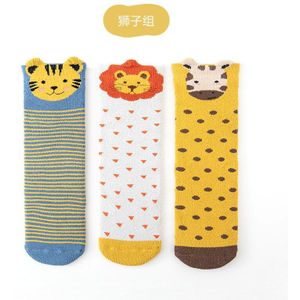 3 Paar/partijen Jongens Badstof Verdikte Kinderen Straight Sokken Winter Warm Kinderen Sokken Drie-Dimensionale Cartoon Baby Sokken