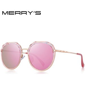 MERRYS Vrouwen Luxe Ovale Gepolariseerde Zonnebril Dames Mode Trending Roze zonnebril UV400 Bescherming S6330