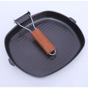 Keuken Inklapbare Steak Koekenpan Master Pan Non-stick Verdeeld Grill/Fry/Oven Maaltijd Koekenpan Bakken Pan zwart Barbecue Pot
