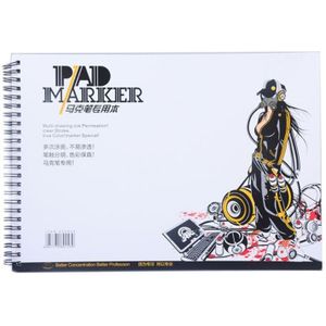 34 Vel A3/A4/A5 Professionele Marker Papier Spiraal Schets Notepad Boek Schilderen K1AB