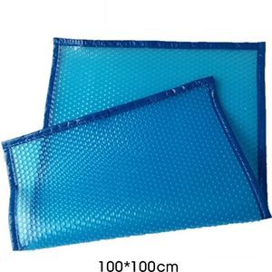 1Pcs Blue Zwembad Cover 100*100Cm/100*200Cm Vierkante Waterdichte En stofdicht Nsulation Bubble Deken Accessoires
