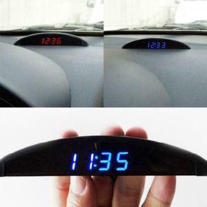 12V Digitale Led Alarm Auto Elektronische Auto Klok Voltmeter Thermometer 3 In 1 Met Temperatuur Fout Handmatige Correctie Functie