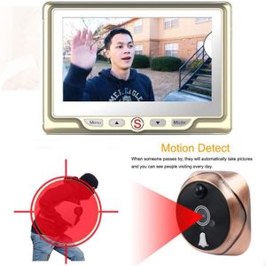 4.3 ""Lcd-kleurenscherm Kijkgaatje Camera Deurbel Deur Kijker multifunctionele Bewegingsdetectie Deur Camera Monitor voor Smart thuis