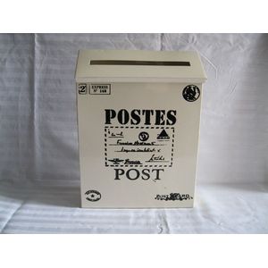 Mailbox mode tin Krant dozen brievenbus post box Witte Kleur