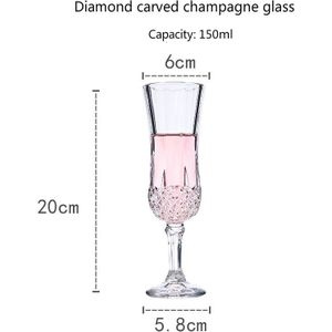 150-250Ml Diamant Graveren Beker Wijn Glazen Beker Kristallen Glazen Art Multi Purpose Whisky Brandy Familie Elegante proeverij Cup