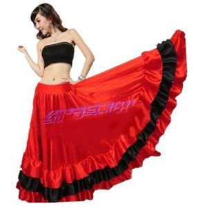 Korting Goedkope Zwart Rood Vrouwen Meisjes Moda Flamenca Gewaad Jupe Flamenco Lange Falda Flamenco