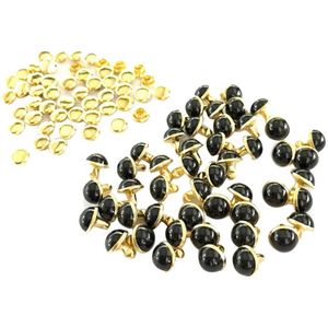 50 Sets Paddestoel Dome Klinknagels Studs Knoppen Voor Lederen Riem Tas Schoenen Leathercraft 7.5 Mm