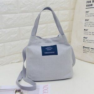 Casual Canvas Tas Vrouwen Draagbare Tote Schouder Boodschappentassen Multifunctionele Herbruikbare Shopping Canvas Pack