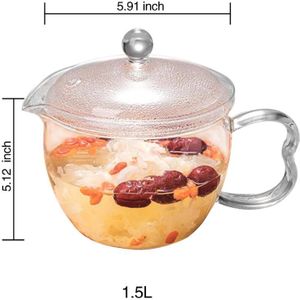 Transparante Glazen Pot Creatieve Kleine Huishouden Soeppan Kookpot Salade Groente Kom Soepkom Open Vlam Beschikbaar
