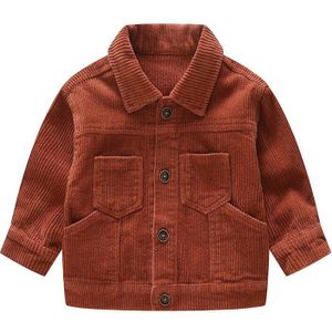 Lente En Herfst Kinderkleding Koreaanse Baby Corduroy Jas Kinderen Effen Kleur Toevallige Jas