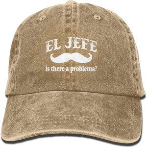 El Jefe-De In Spaans Grappige Mexicaanse Vintage Verstelbare Jeans Caps Trucker Cap Voor Volwassen