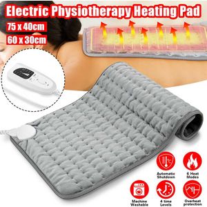 6 Niveau 120W Elektrische Verwarming Pad Timer Voor Schouder Nek Wervelkolom Been Pijnbestrijding Winter Warmer 75X40Cm 60X30Cm Eu/Us/Uk/Au
