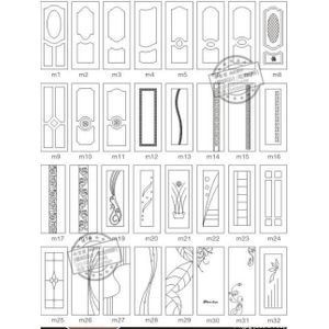 192 Stuks Deur Decor Tekening Vector Diagram Dxf Eps Cdr Formaat Voor Cnc Snijden Graveren