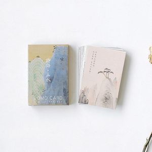 28 Sheets/Set Chinese Poëzie Landschap Mini Wenskaart Postkaart/Wenskaart/Kerst En Nieuwjaar