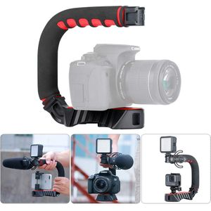 Camera Universal Stabilizer Handgreep w 3 Koude Schoen Mounts voor iPhone Samsung OnePlus 7/Sony DSLR Camera/ DJI OSMO Action