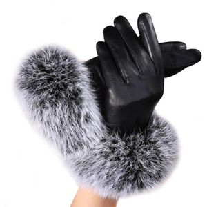 Vrouwen Pu Leer/Suede Fluwelen Winter Rijden Warme Handschoenen Volledige Vinger Outdoor Touchscreen Handschoenen Wanten Thicken Winddicht