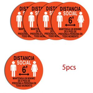5 Pcs Sociale Distantiëren Vloer Teken Veiligheid Behouden 6 Voet Afstand Adhesive Stick D08F