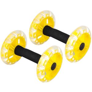 2Pcs Ab Wielen Roller Stretch Elastische Weerstand Pull Touw Gym Oefening Fitness Buikspier Roller Wiel Trainer Apparatuur