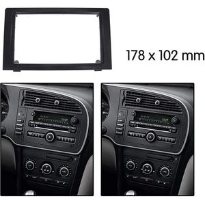 Auto Stereo Radio Fascia Dash Panel 2 Din Frame Trim Kit Voor Saab 9-3 2007