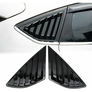 2Pcs Gloss Black Kwart Louvre Cover Vent Side Window Voor Ford Fusion Mondeo Auto Styling