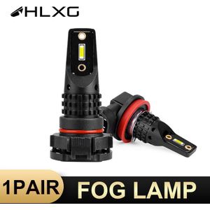 Hlxg Led H11 Mistlampen Auto Accessoires Universele Wit 60W Dag Rijden Bollen 9006 HB4 Led 9005 HB3 9012 h8 Mistlamp Auto 12V