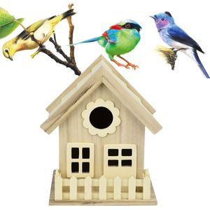 Grote Nest Dox Nest Huis Vogelhuisje Doos Handgemaakte Houten Doos Kooi Outdoor Vogelhuisje Tuin Yard Opknoping Huisdier Producten ambachten