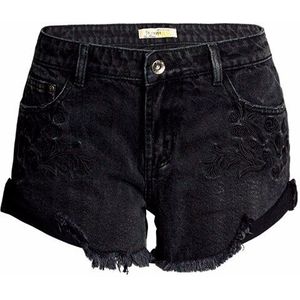 zwarte vrouwen shorts jeans denim shorts Borduren korte jean vrouw pantalon corto mujer spodenki damskie skinny shorts