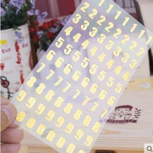 3 Sheets/Lot Goud En Zilver Digitale Letters Nummers Sticker Voor Scrapbooking/DIY Ambachten/Kaart Maken Decoratie