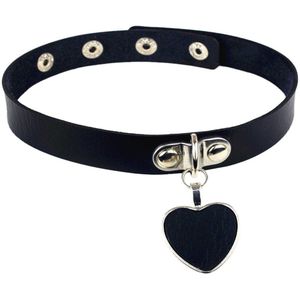 Stijlvolle Rock Punk Gothic Hanger Ketting Liefde Lederen Kraag Gothic Ketting Choker Ketting Cool Hals Колье Чокер