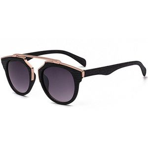 Vintage Zonnebril Mannen Auti-UV semi randloze mode Hout Klassieke Metalen Bril Mannen/Vrouwen Outdoor UV400 oculos De Sol
