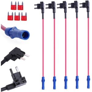 5Pcs Mini ATM Zekering Adapter tap Dual Circuit Adapter Houder Voor Auto Auto Truck