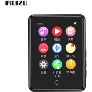 Ruizu Bluetooth MP3 M17 Video Muziekspeler Hd Touch Screen MP4 Speler 16Gb Capaciteit E-book Woordenboek USB2.0 Fm-radio Opname