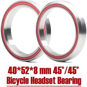ACB52H8 Fiets Headset Lager Cover 52*40*8Mm (2 Stuks) 45/45 Graden Chrome Staal Tapered Bovenste Onderste Acb Lagers Onderdelen Reparatie