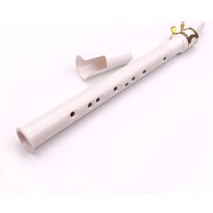 Wit Pocket Sax Mini Draagbare Saxofoon Kleine Saxofoon Met Draagtas Houtblazers Instrument