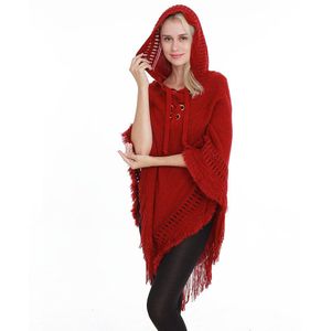 winter mode klok casual vrouw trui schattige kwastje solid trui vrouwelijke gebreide trui