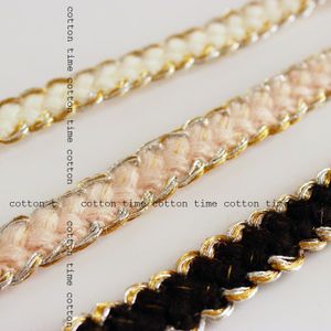 5 yards/lot Golden Braid Rope 2cm breed Naaien Accessoire gevlochten touw Twisted Golden Cords stijl Craft decor Touwen