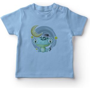 Angemiel Baby Wizard Kikker Baby Boy T-shirt Blauw