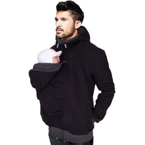 Vader Winter Kangoeroe Katoen Draagzak jassen Moederschap kleren Vader Jas Hoodies Dragen Carry Infant Sweater Maat S-2XL