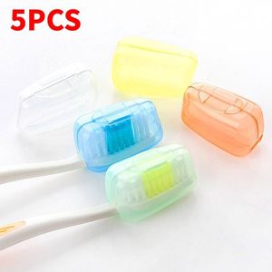 5Pcs Draagbare Reizen Tandenborstel Cover Case Camping Tandenborstel Zachte Tandenborstel Hygie Cleaner Brush Cap TXTB1