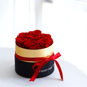 Bewaard Real Rose Bloem Met Emmer Enternal Rode Roos Met Doos Voor Valentijnsdag Moederdag Bruiloft Vrouwen meisjes
